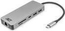 ACT AC7092 USB-C Hub in Silber mit HDMI, RJ-45 Ethernet, USB 3.2 Gen 1 Type-A, USB 3.2 Gen 1 Type-C sowie SD und MicroSD Kartenleser für 4K UHD Auflösung - Bild 1