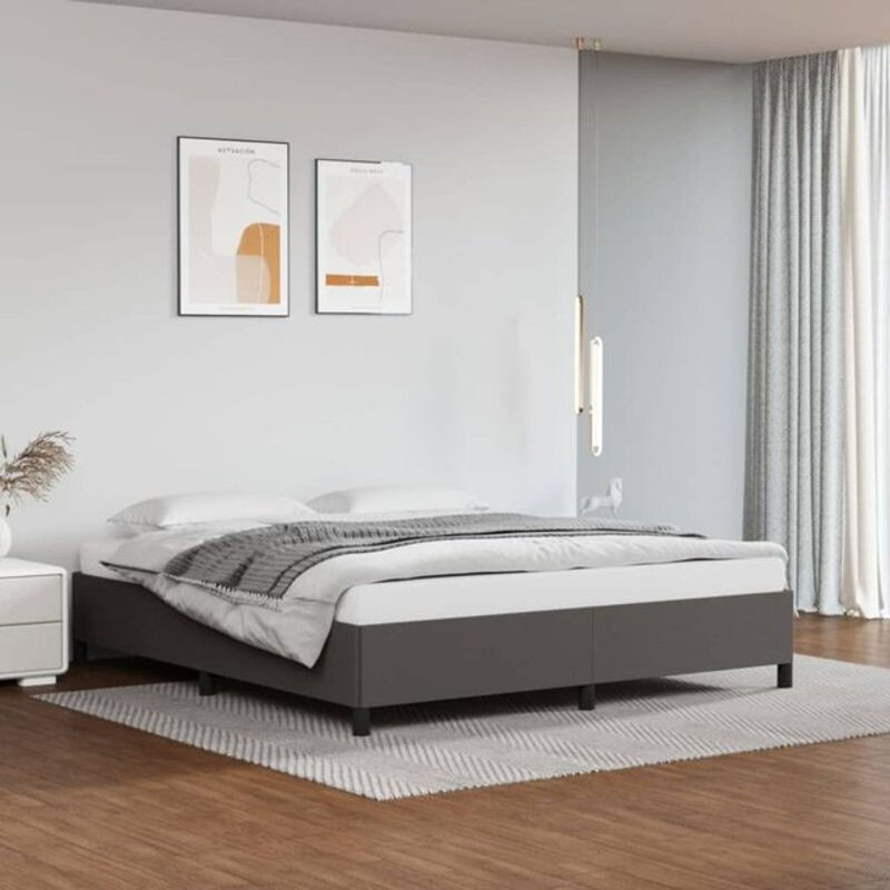 Polsterbett vidaxl in Grau aus Kunstleder mit modernem Design, B/T: 160 x 200 cm - Bild 1