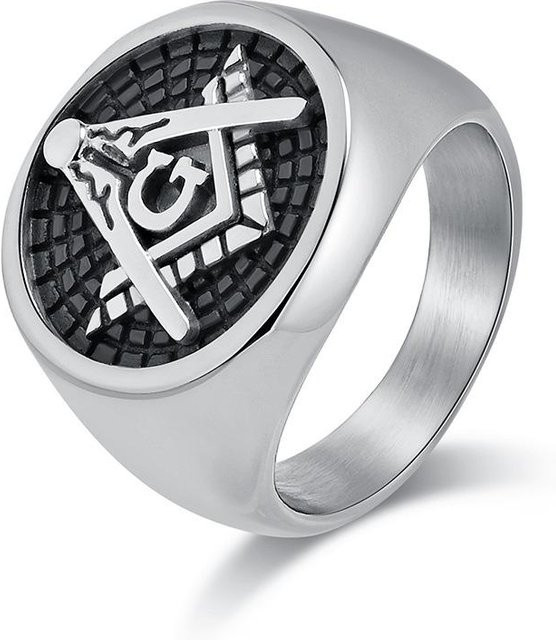 YIRAN Ring Edelstahl, Retro-Stil, Herren, 13# gray - Bild 1