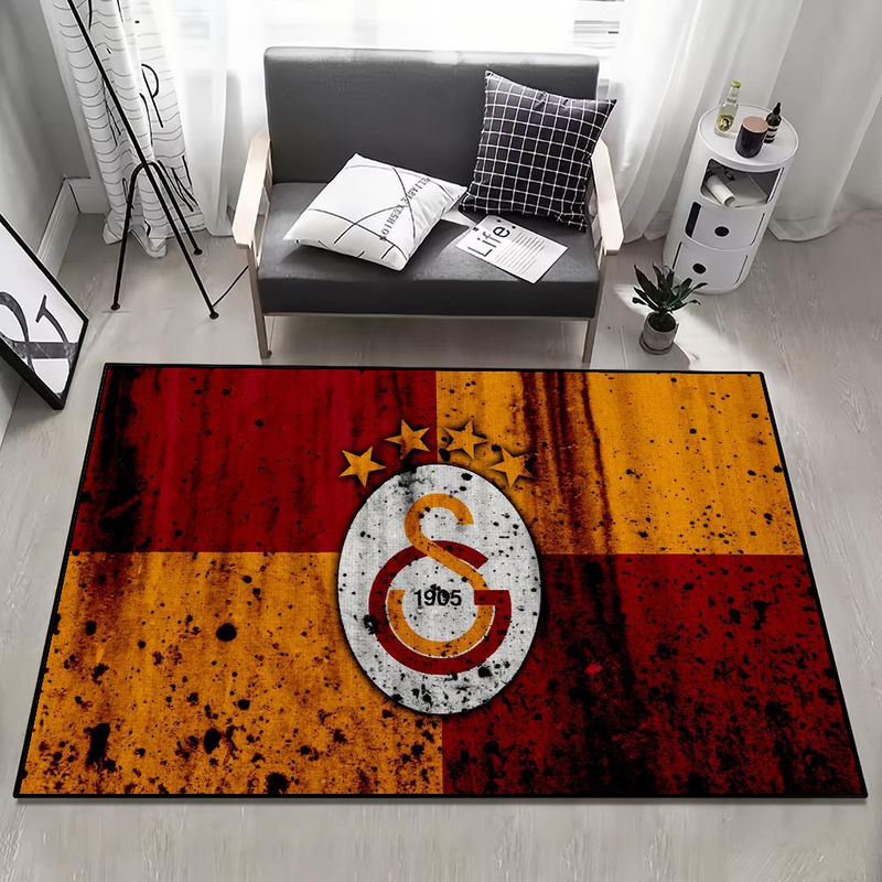 Karpetti Fußball Fußmatte Club G-Galatasaray Rutschfest und Waschbar, B/T: 60 x 90 cm, Mehrfarbig - Bild 2