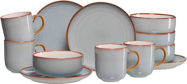 Ritzenhoff & Breker Frühstücks-Set Portofino 12-teilig aus Keramik in Weiß - Bild 1
