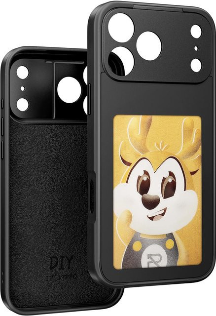 Intelligente E-Ink Digital-Foto Handyhülle für Apple iPhone 17, 17Pro und 17ProMax in Schwarz mit App-Steuerung - Bild 1