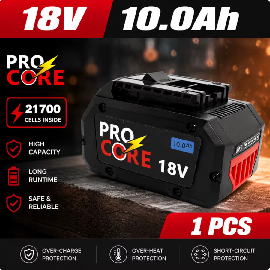 Bosch Ersatzakku 18V 10.0Ah ProCORE System für kabellose Werkzeuge in Schwarz - Bild 7