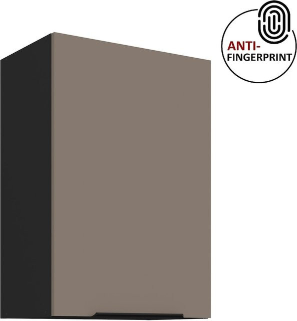 Küchen Hängeschrank ARIA Sandgrau matt mit Einlegeböden und Anti-Fingerprint-Beschichtung, Breite: 50 cm, Höhe: 72 cm - Bild 1