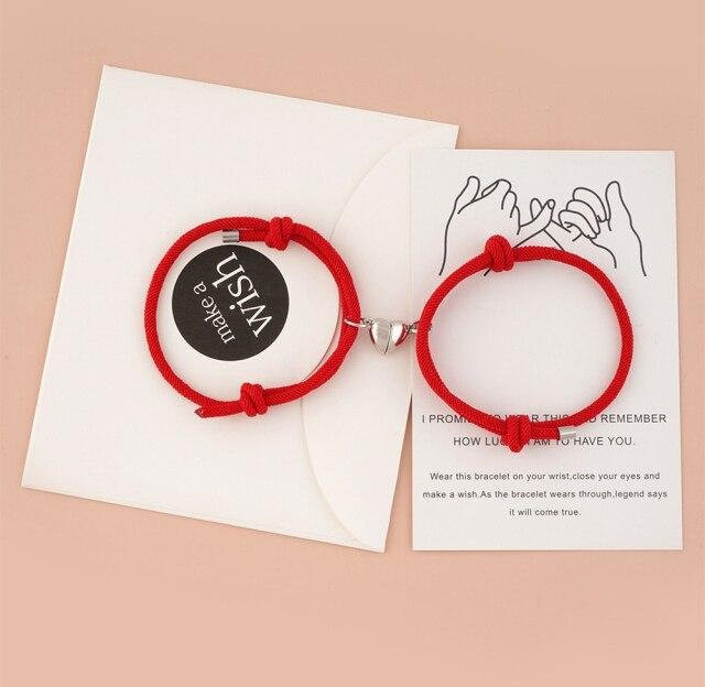 Allbestart Armbänder, Herz Magnetisch, Messing, Schwarz, Weiß, Unisex - Bild 1