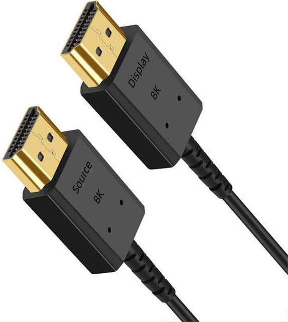 Jasoz HDMI 8K 2.1 Glasfaserkabel in Schwarz mit 48Gbps High Speed für PS5, Xbox und PC - Bild 1