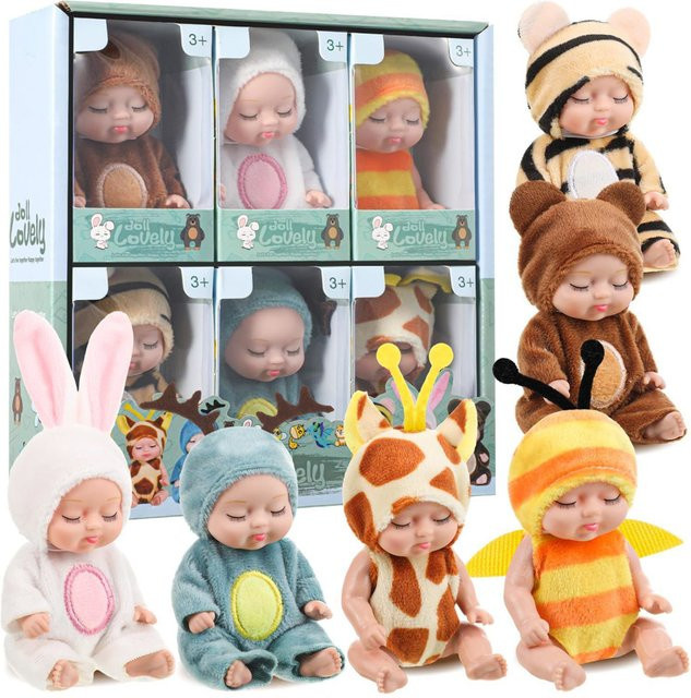 FECDITIVE Prinzessin Puppen, Schlafende Baby Serie, 6-teiliges Set, ab 3 Jahren - Bild 1