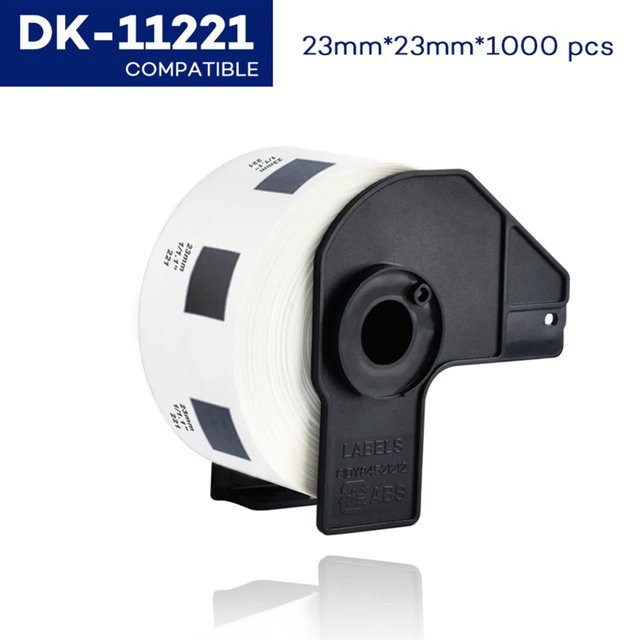 Brother DK11221 Gestanztes Thermopapier Weiß für QL Etikettendrucker, B: 23 mm x B: 23 mm - Bild 1