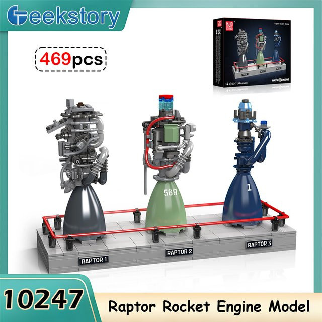 MOULD KING Raptor Rocket Engine Building Set, Weltraum, 496 Teile, ab 14 Jahren - Bild 1