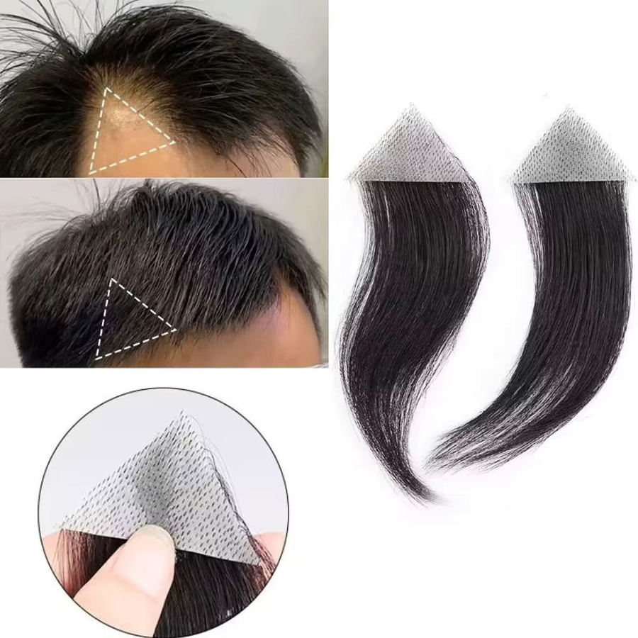 eseewigs Herren-Haaraufsatz, 100 % Echthaar, glatt, Farbe 1B - Bild 6