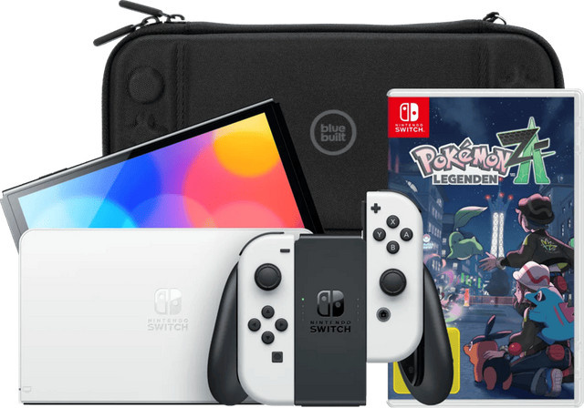 Nintendo Switch OLED Weiß Pokémon-Legenden: Z-A BlueBuilt Schutzhülle - Bild 1