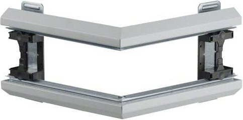 Hager Außeneck BKIS121303EVERZ aus Stahl in Silber, B: 130 mm, L: 250 mm - Bild 1