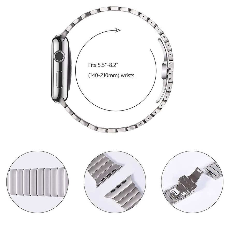 Uhrenarmband Edelstahl, Silber, Unisex - Bild 2