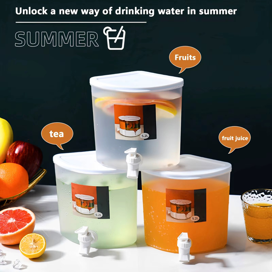 Willstar Getränkespender mit 3 Fächern und auslaufsicherem 360 Grad drehbarem Wasserhahn, 1,1 l und 5,1 l Volumen - Bild 4