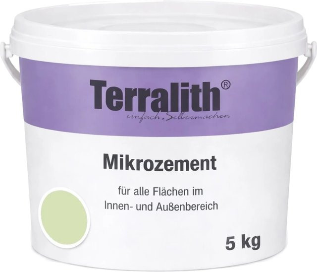 Terralith Mikrozement Fix & Fertig LFC0521 Lindgrün 5kg Fein für 3,5qm - Bild 1