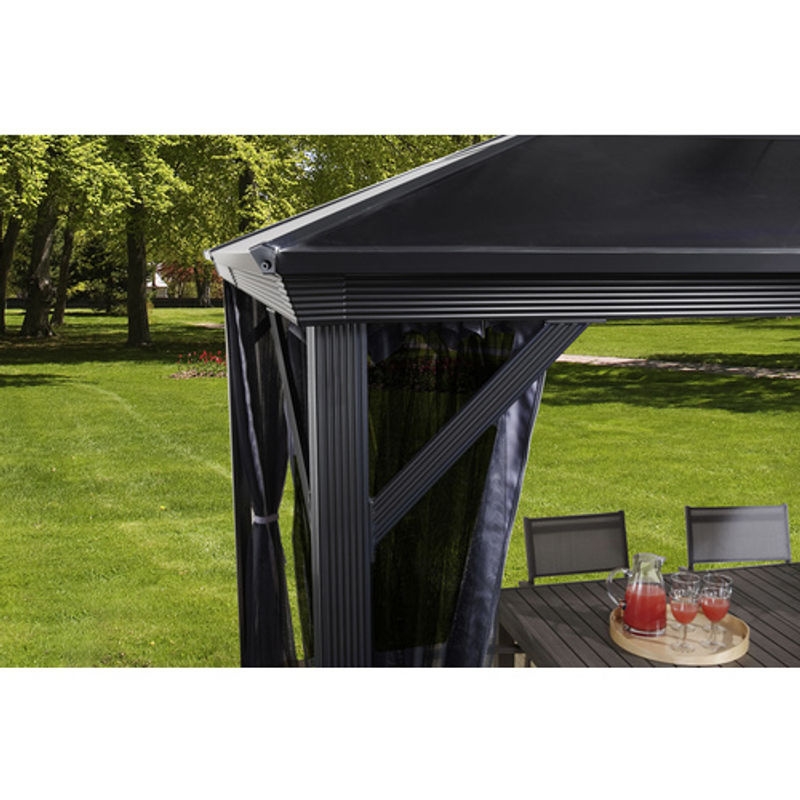 Sojag Aluminium-Pavillon Verona in Anthrazit mit Polycarbonat-Doppelstegplatten, B/T/H: 423 x 298 x 250 cm - Bild 3