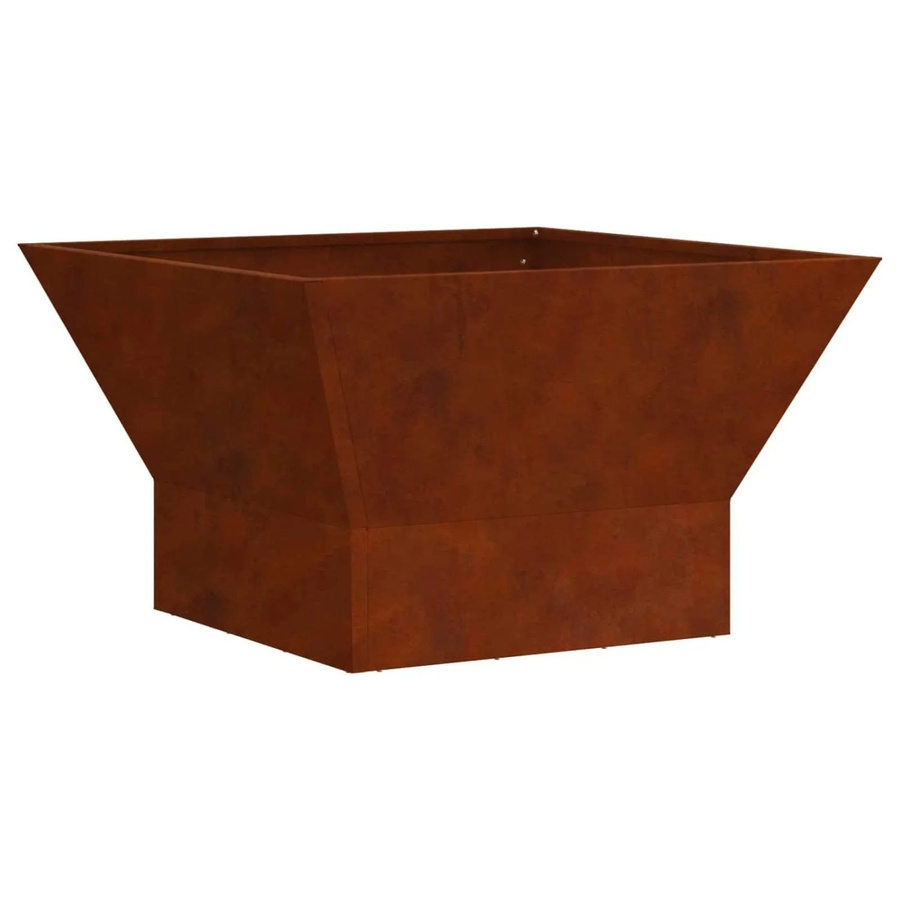 vidaXL Feuerstelle aus wetterfestem Stahl in Braun B/T/H: 60 x 60 x 35 cm - Bild 2