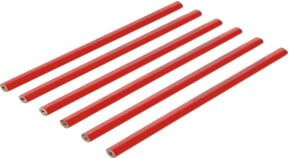 BGS Zimmermannsbleistifte Set in Rot, 6-teilig, Länge: 25 cm - Bild 1