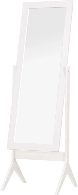 HOMCOM Standspiegel Ganzkörperspiegel in Weiß mit erhöhten Füßen, B: 47 cm, T: 46 cm, H: 148 cm - Bild 1