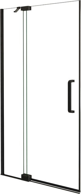 AICA Walk In Duschwand Duschabtrennung Schwarz mit 8mm NANO Glas B: 120 cm, H: 195 cm - Bild 1