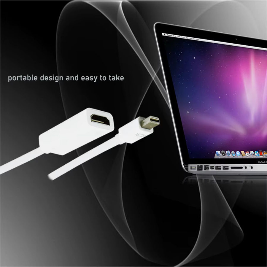 Apple Mini DisplayPort zu HDMI Adapter in Weiß für 4K 60Hz und 1080P Thunderbolt Video-Adapter - Bild 3