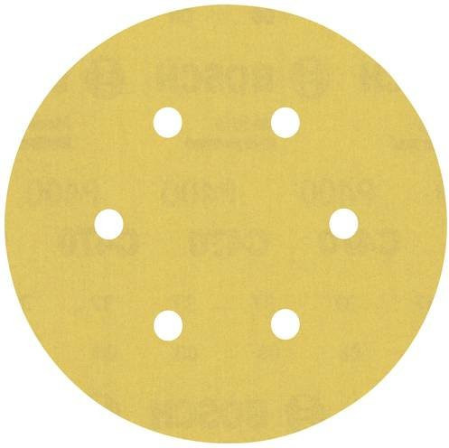 Bosch Expert C470 Exzenterschleifpapier gelocht Körnung 400 Durchmesser 150 mm gelb 5 Stück - Bild 1