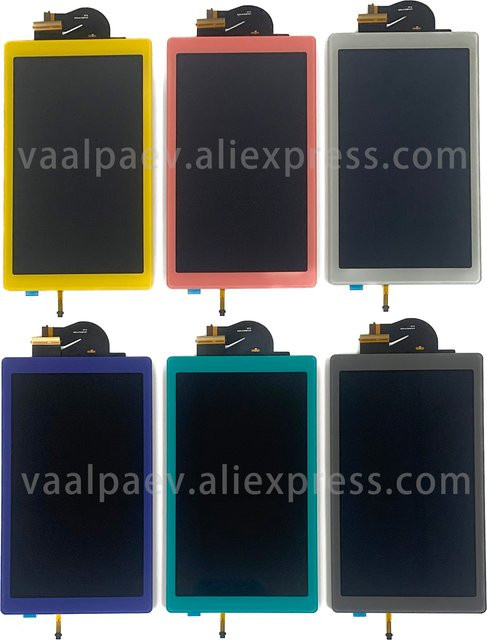 2-in-1 LCD-Bildschirmbaugruppe mit Digitizer für Nintendo Switch Lite in Gelb - Bild 1