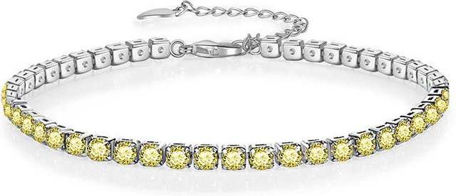 Tennisarmband 925 Silber, Weiß, Unisex - Bild 1