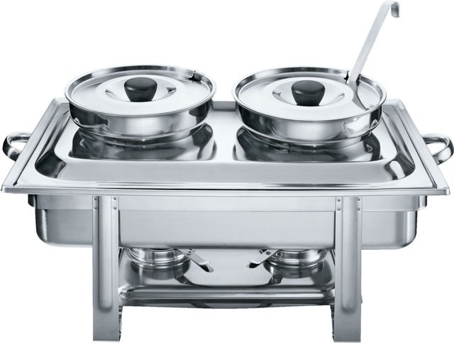 PULSIVA Suppenstation Duo aus Edelstahl in Silber, B/H/T: 55 x 35 x 32 cm - Bild 1