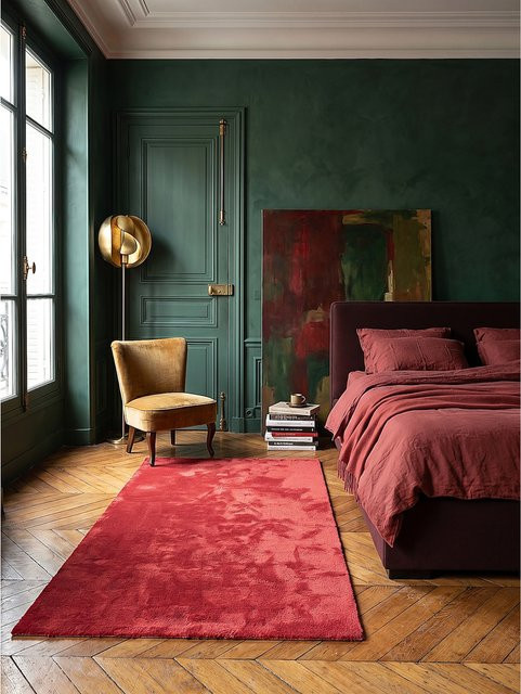 Hochflor Läufer Kadima Design in Rot, B/T: 60 x 110 cm - Bild 1