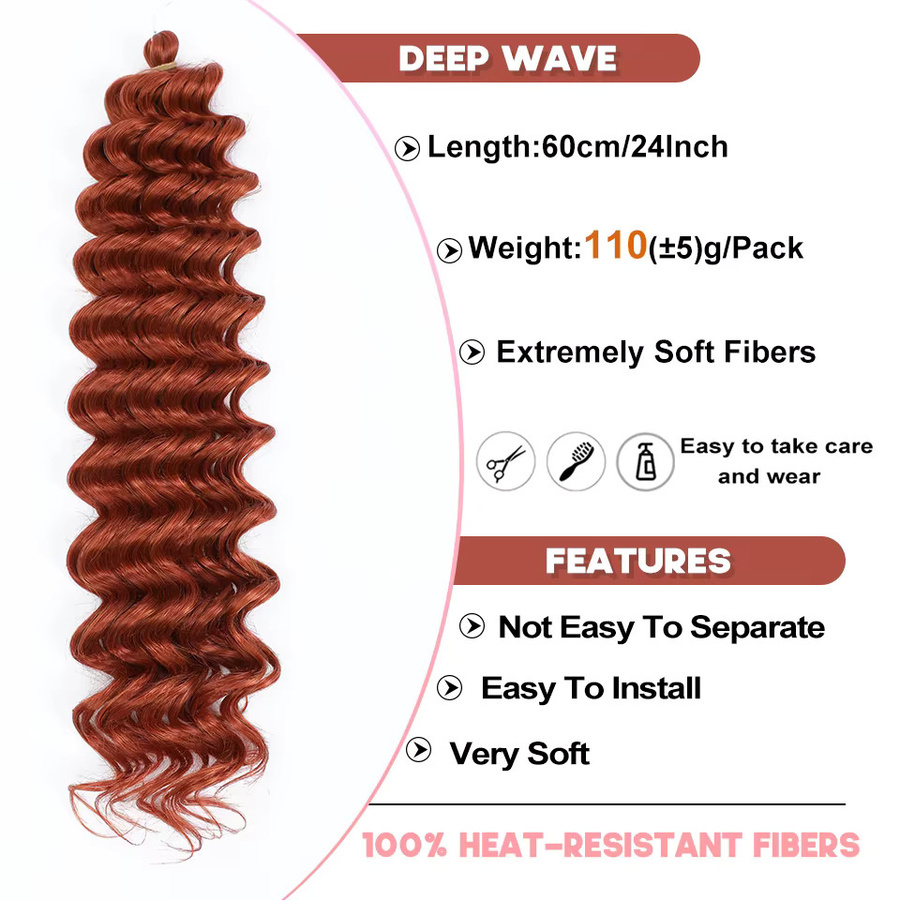 Felek Haarverlängerung, Synthetische Afrikanische Locken, Ombre Braun, 24 Zoll, Damen - Bild 2
