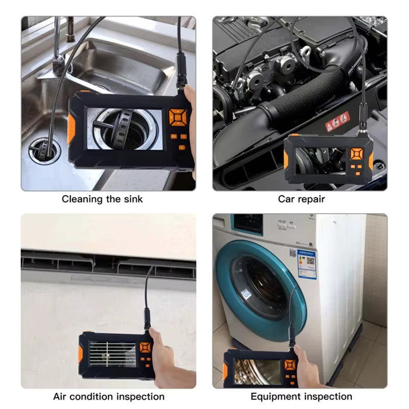 DUTRIEUX 4-in-1 Industrie-Endoskop mit 1080P Single Dual Objektiv und Rotary-Funktion für die Automobilinspektion in Schwarz - Bild 4