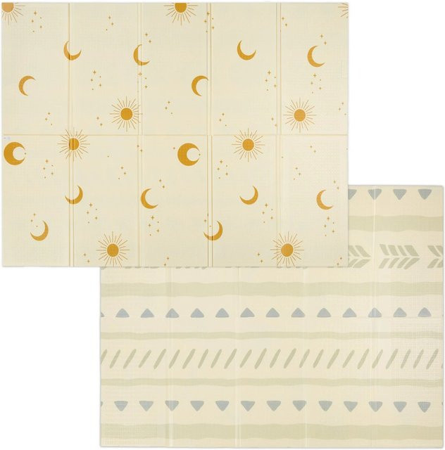 Relaxdays Krabbelmatte aus XPE-Schaumstoff für Babys und Kinderzimmer, faltbar und reversibel, B/T/H: 200 x 150 x 1 cm - Bild 1