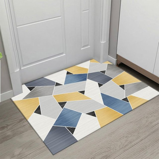 Nordischer Wind Kristall Samt Fußmatte, rutschfest und saugfähig, multicolor, B/T: 90 x 60 cm - Bild 1
