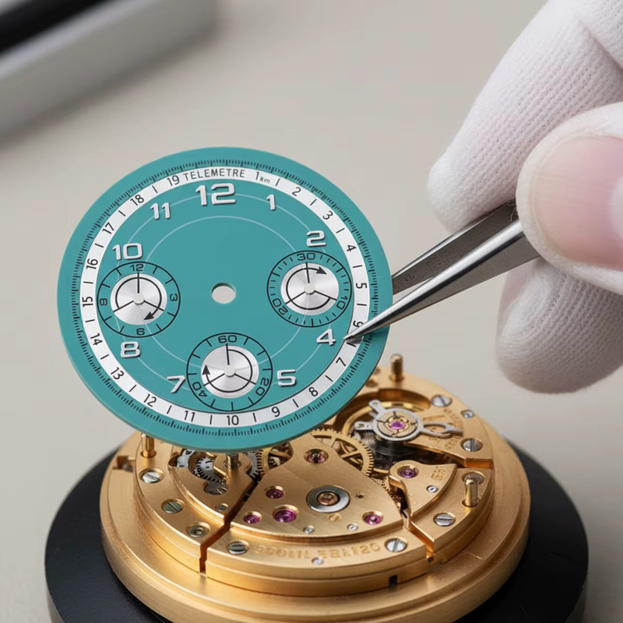 FancyWrist Uhrenzifferblatt Chronograph, 29,5 mm, Edelstahl, Quarzwerk - Bild 4