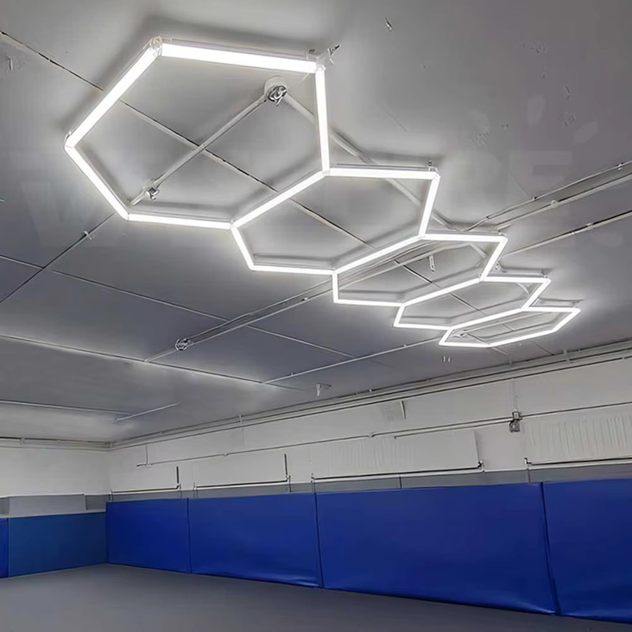 VASTFIRE Sechseck LED Garagenleuchten Set in Cool White für Werkstatt und Garage - Bild 2