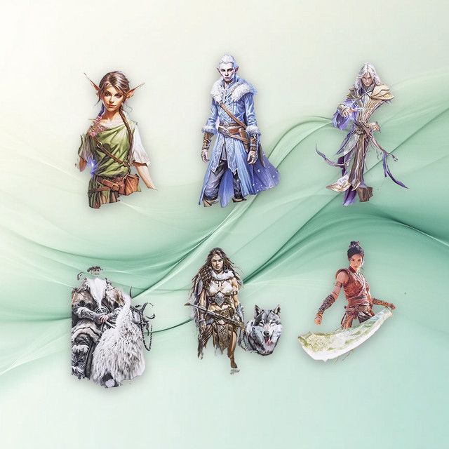 YCDBTH Fantasy Professionals Serie Vintage Figur PET Aufkleber im europäischen Stil, 15 Stück, Multicolor - Bild 1