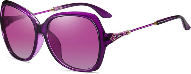 Techsuit 8881 Sonnenbrille, Damen, Butterfly, Vollrand, Kunststoff, lila, polarisiert - Bild 1