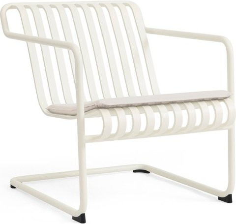 HAY Palissade Cantilever Lounge Chair Low in Weiß aus pulverbeschichtetem Stahl - Bild 1