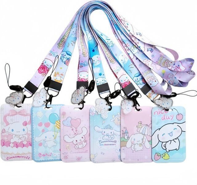 Sanrio Kartenanhänger Cinnamoroll, PVC, Halstasche, Schlüsselanhänger - Bild 1