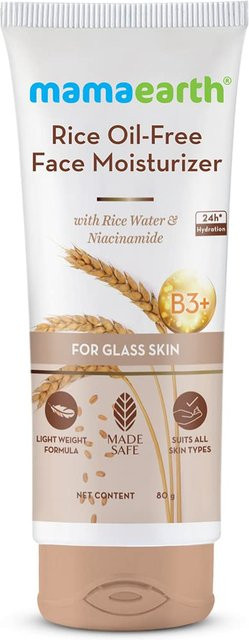 Mamaearth Reiswasser & Niacinamid Gesichtscreme für fettige Haut, 80g - Bild 1