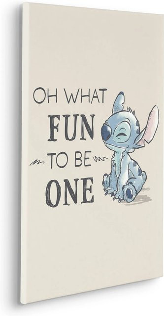 Komar Keilrahmenbild Disney Lilo and Stitch Oh What Fun, Multicolor, B: 40 cm, H: 60 cm - Bild 1