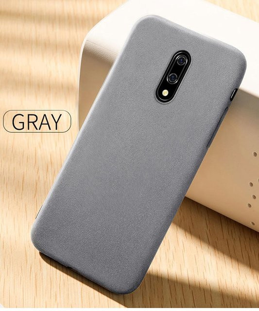 Matte Sandstein Silikon Handyhülle für OnePlus 7 8 Pro 5T 6T Nord in Sandoptik - Bild 1