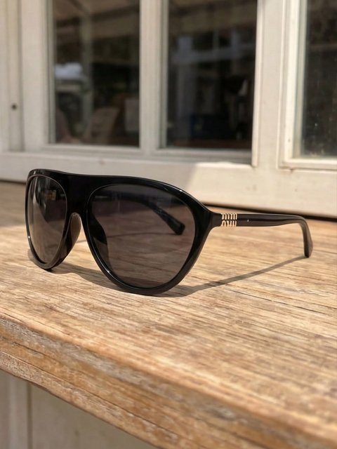 Miu Miu SMUA01 Sonnenbrille, Vollrand, Square, Acetat, Damen, schwarz - Bild 1