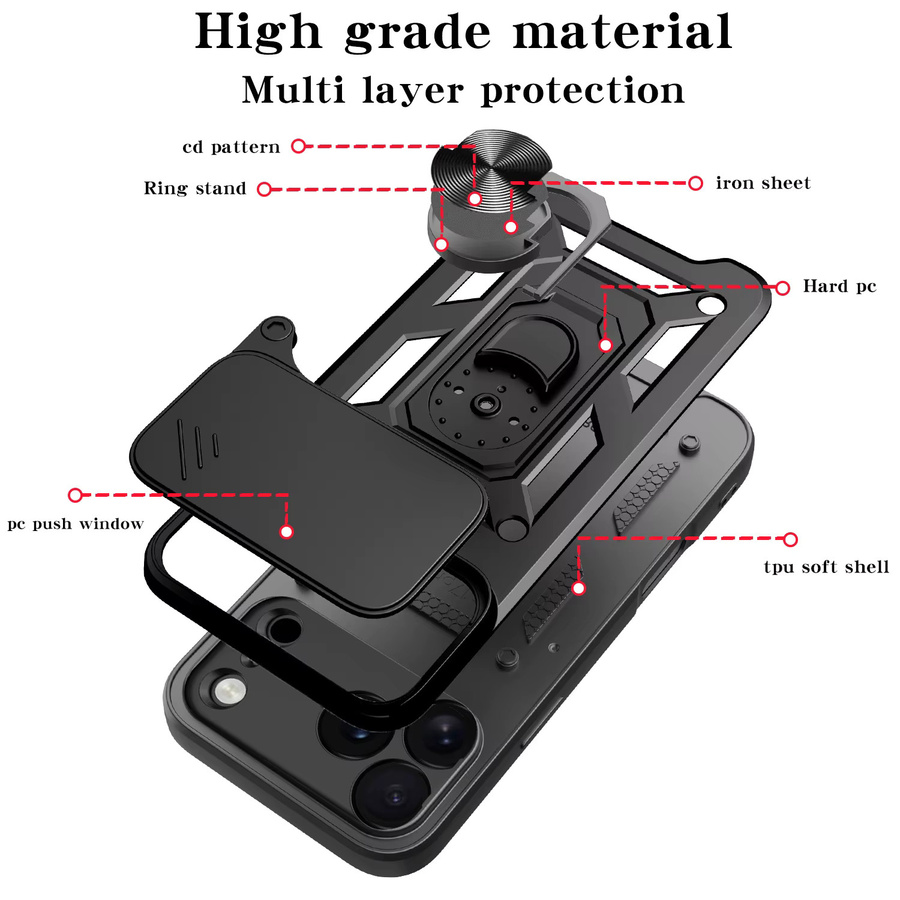 Magnetische Stoßfeste Panzerhülle für Apple iPhone 17, 16, 15, 14, 13, 12 Pro Max, Air, Plus und Mini in Blau - Bild 3