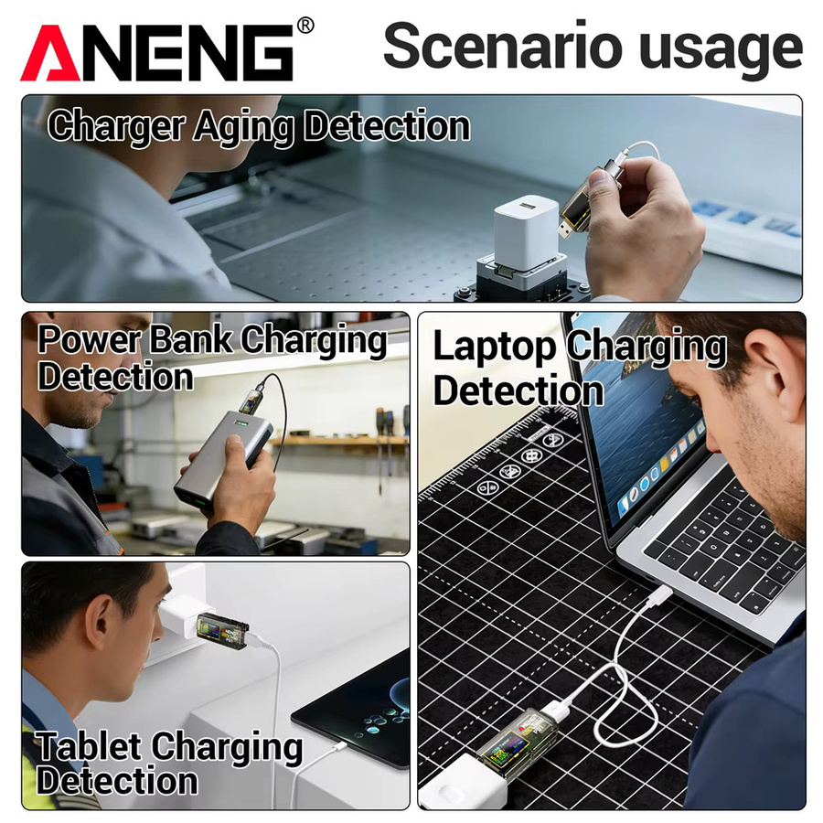 ANENG P01 USB-Tester Digitales Multimeter 4V-30V LCD Spannungs- und Strommessgerät mit Power-Off-Speicher und Stromrücksetzfunktion - Bild 4