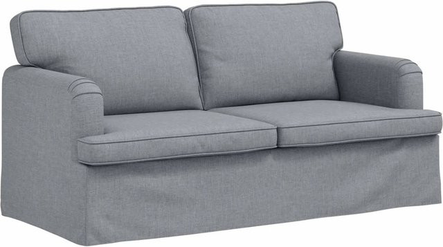 vidaXL Sofa Hellgrau mit Stoffbezug und Metallrahmen B/T/H: 142 x 80 x 85 cm - Bild 1