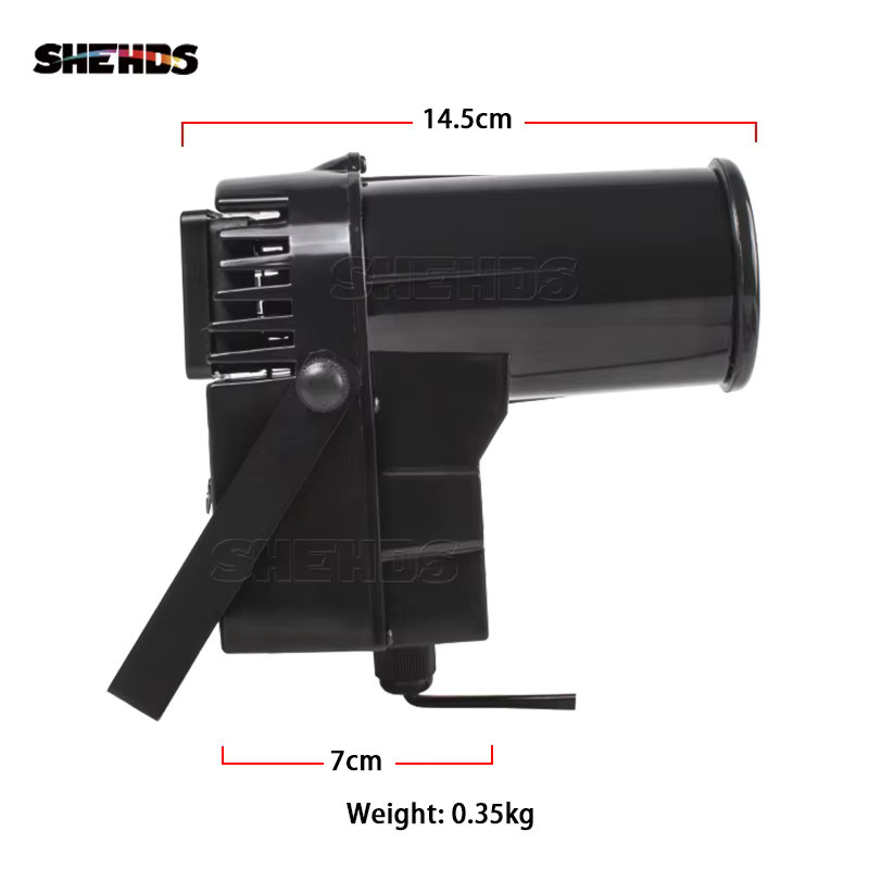 SHEHDS 10W RGBW 4in1 LED Pinspot Strahler in Schwarz für DJ, Party und Event - Bild 3