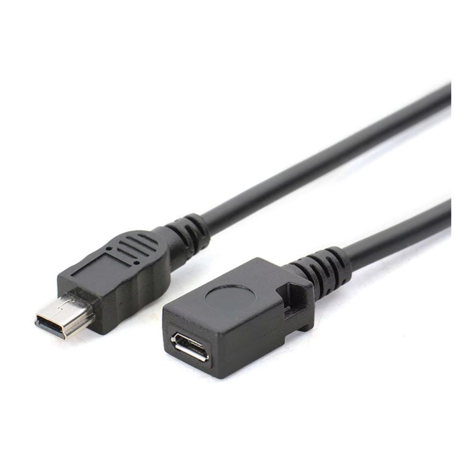 BSN Mini-USB auf Micro-USB-B Adapter Konverter in Schwarz für Daten und Laden - Bild 2