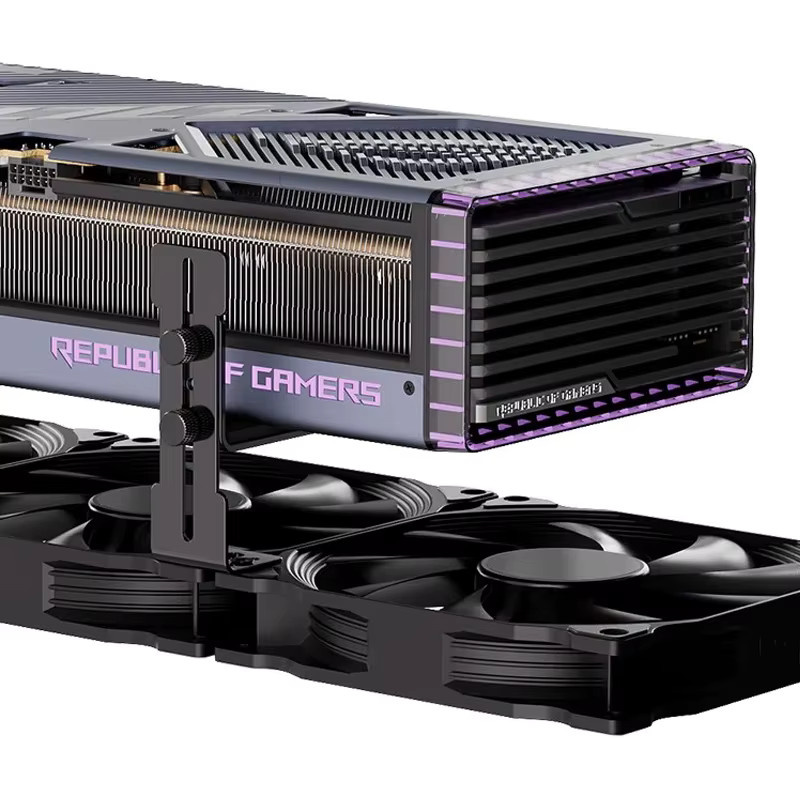 Mythtiger Grafikkartenhalterung in Schwarz, verstellbare GPU-Halterung für ITX und ATX Desktop-PC-Gehäuse zur Vermeidung von Durchhängen - Bild 5